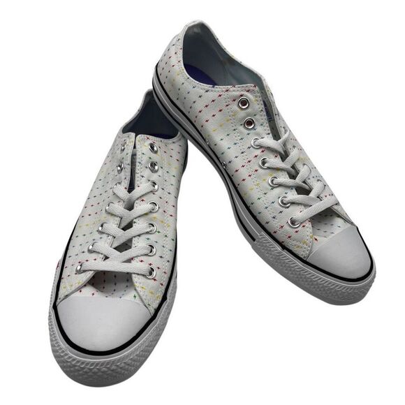 Converse Chuck Taylor All Star PRIDE OX WHITE MULTI Sneakers Size M-12 W-14 NWOT - Picture 1 of 11